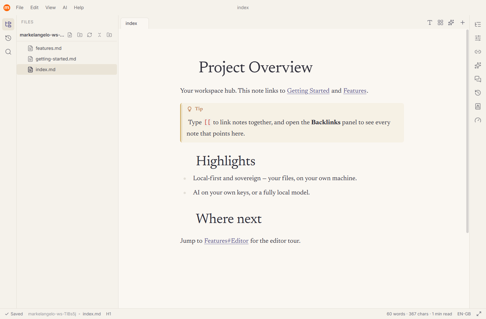 The command palette open over the editor, showing a search field and a filtered list of matching commands.